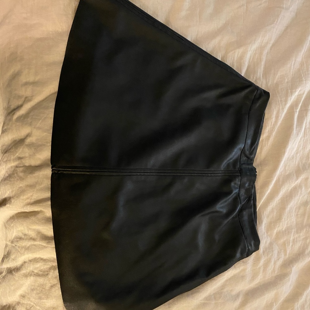 Sanctuary faux leather mini skirt.